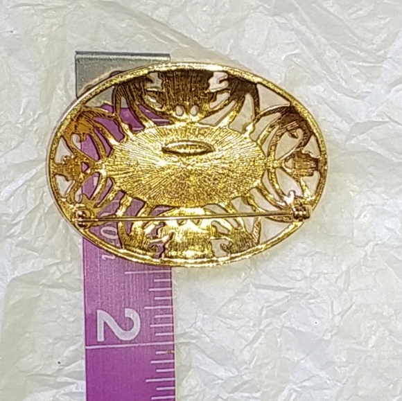 AVON "PASTEL LACE" PIN BROOCH - VINTAGE with PINK ROSES - Picture 3 of 5